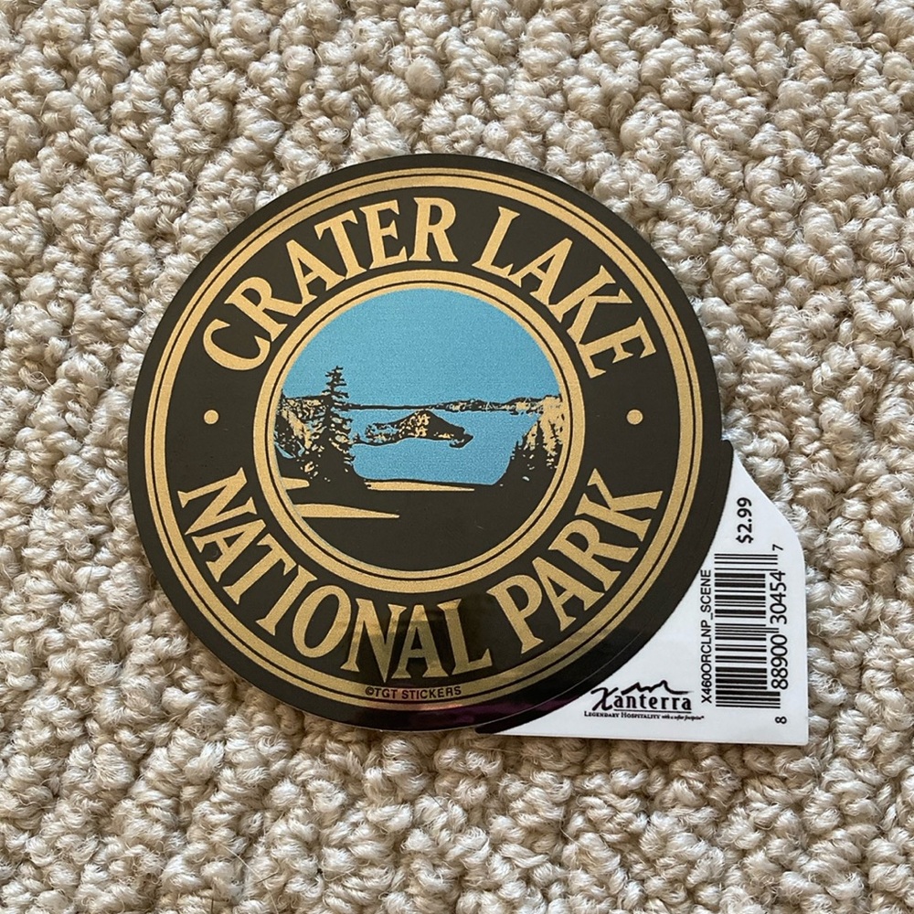 Crater Lake National Park Reflective Sticker Large Oregon Graphic Parks Project